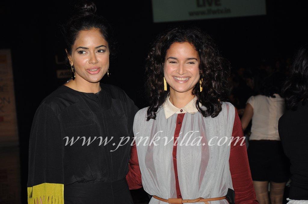 Sameera & Sushma Reddy at the Shivan & Naresh show at LFW 2012